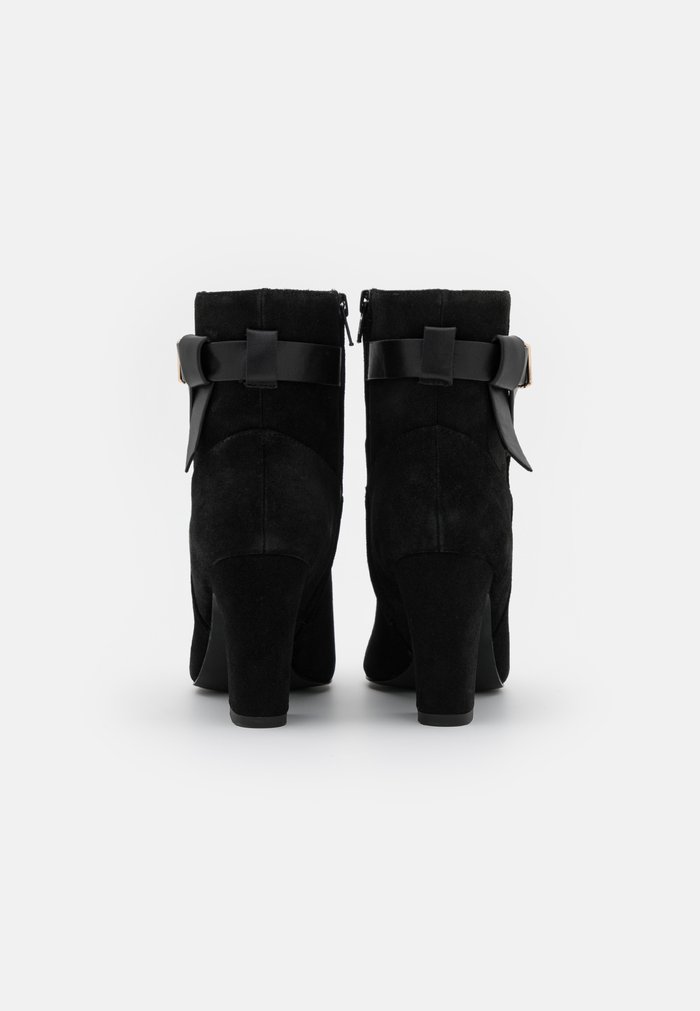 Bottines Anna Field LEATHER Block heel Zip UP Noir Femme | NGV-2002662